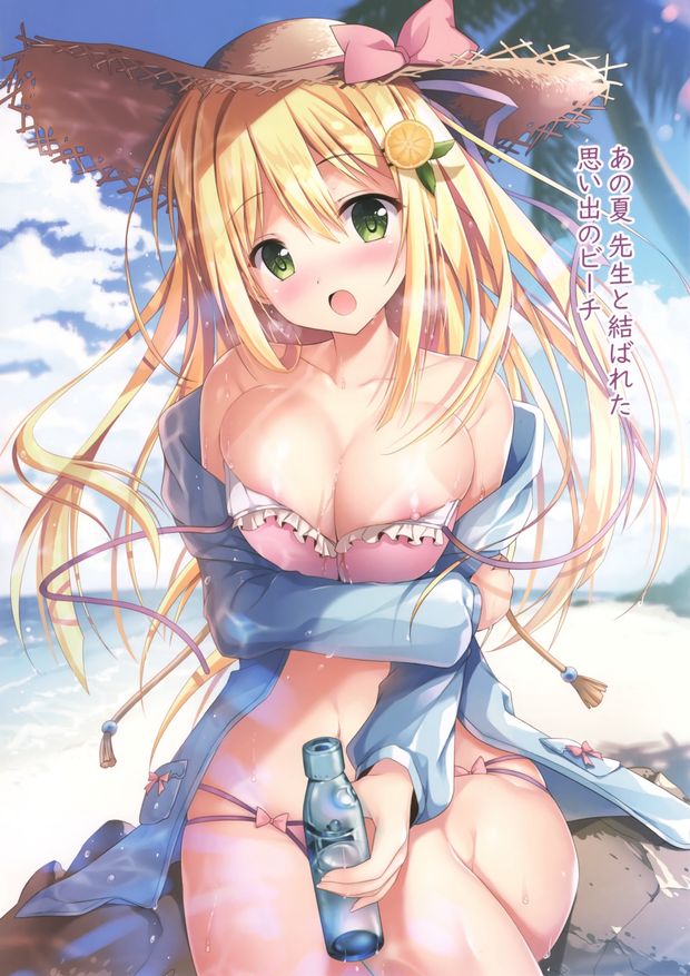areola bikini breast_hold inagaki_minami nipples open_shirt pantsu swimsuits