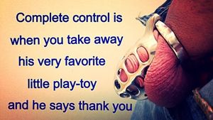 chastity cage captions