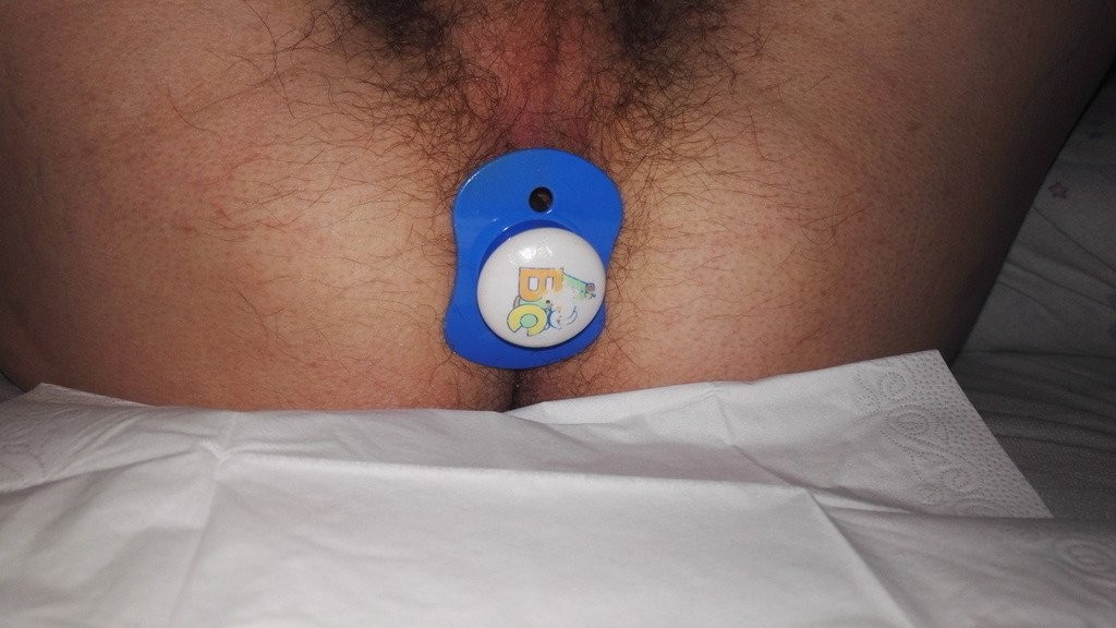 My pacifier in my asshole