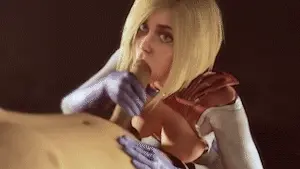 Powergirl blowjob