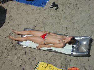topless sunbathing