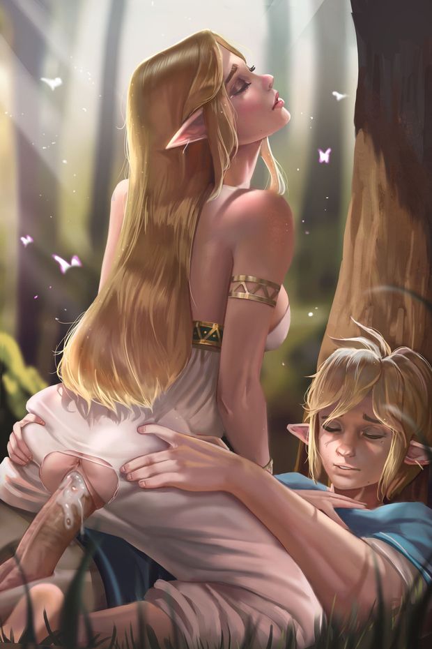 Princess Zelda gives Link her pussy as a reward