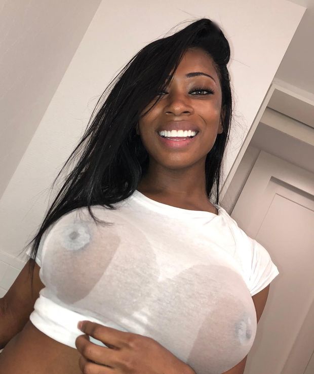 ebony wet tshirt