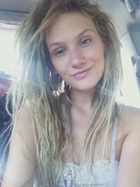 sweet blonde with dreadlocks