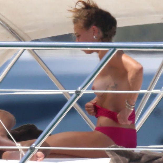 Chloe Green topless relaxing candids on the Yacht in Sardinia 68x HQ