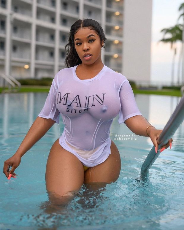 Aryana in the pool