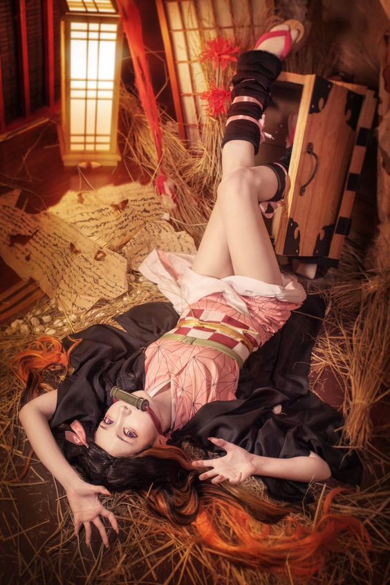 Cosplay - Nezuko Kamado del anime Demon Slayer/Kimetsu no Yaiba