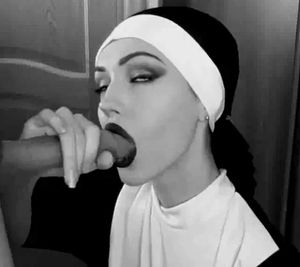 nun sensually sucks cock