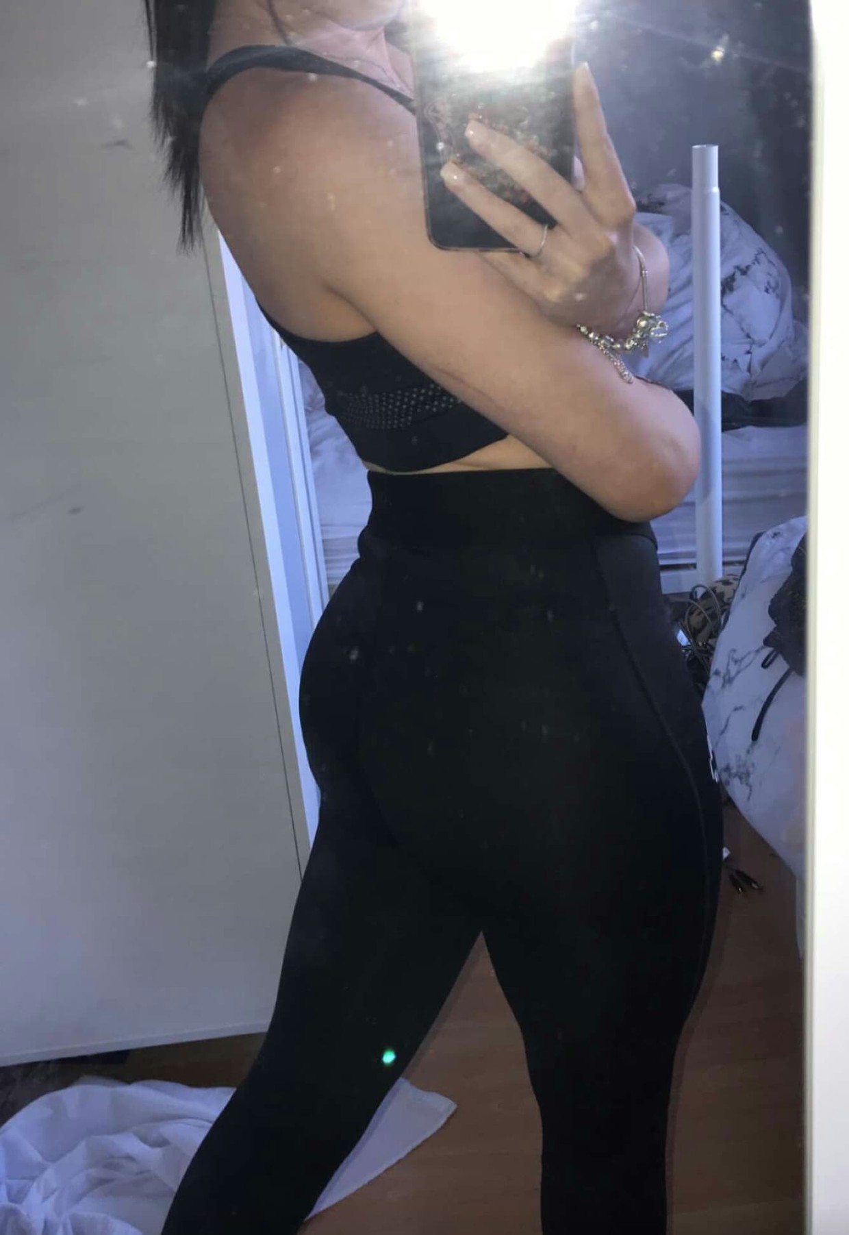 My fat ass in my work out clothes