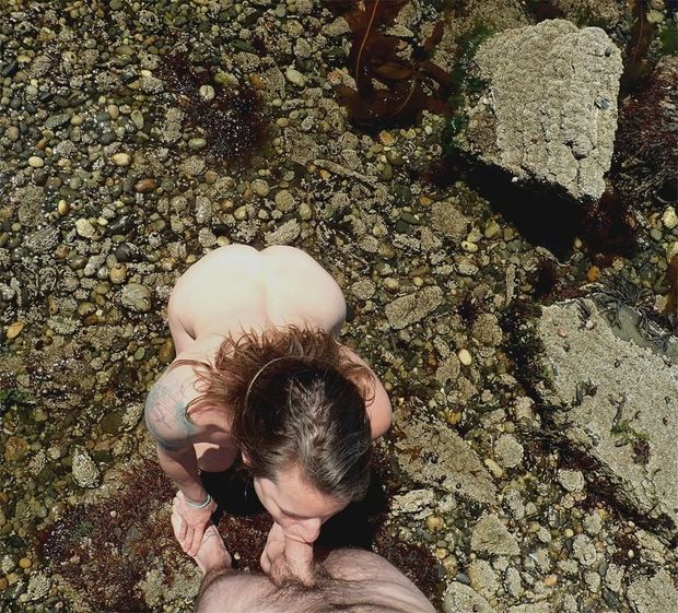 Outdoor blowjob