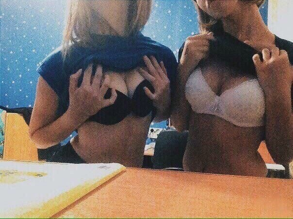 Showing bra
