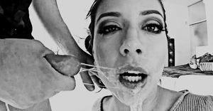 Her throat is full !