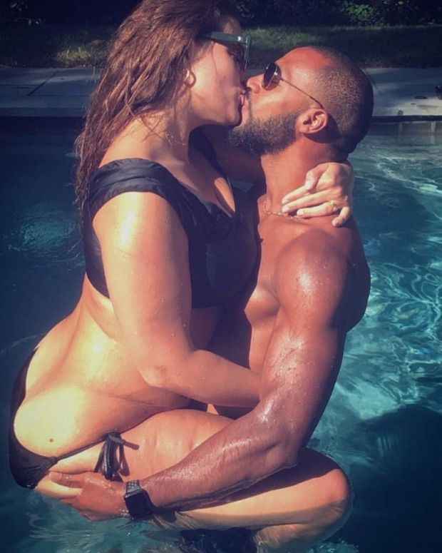 Ashley Graham making out with her man
