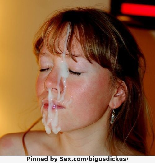 Your daughter's pretty face covered with your bully's cum.