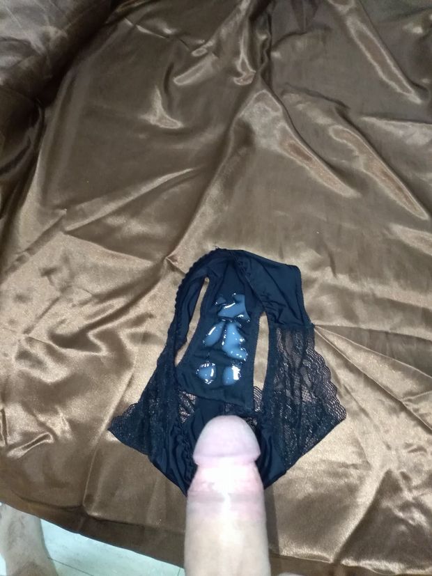 Cum on wife's panties