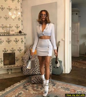 Wife's best business attire as she leaves for a three-day conference.