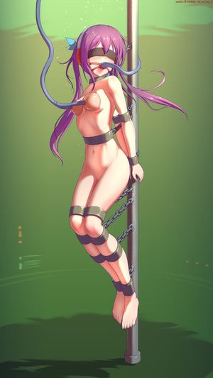Sub in sensory deprivation chained to a pole underwater and gagged with an oxygen supply while her breasts are pumped [tokinohimitsu]