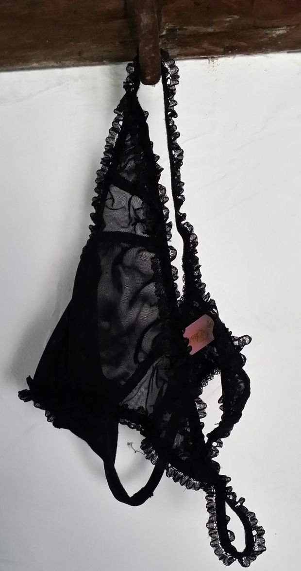 My black thong knickers