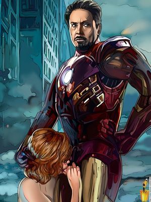 Black Widow suck Iron Man