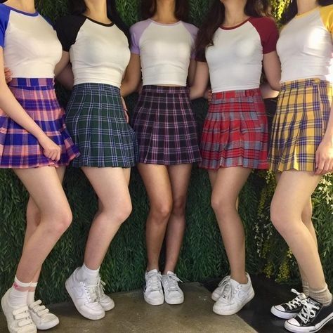 Short skirted teen parade