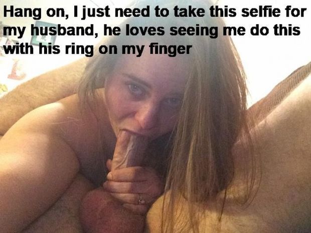 her husband likes to see her sucking her lovers with her cheating married woman ring on her finger