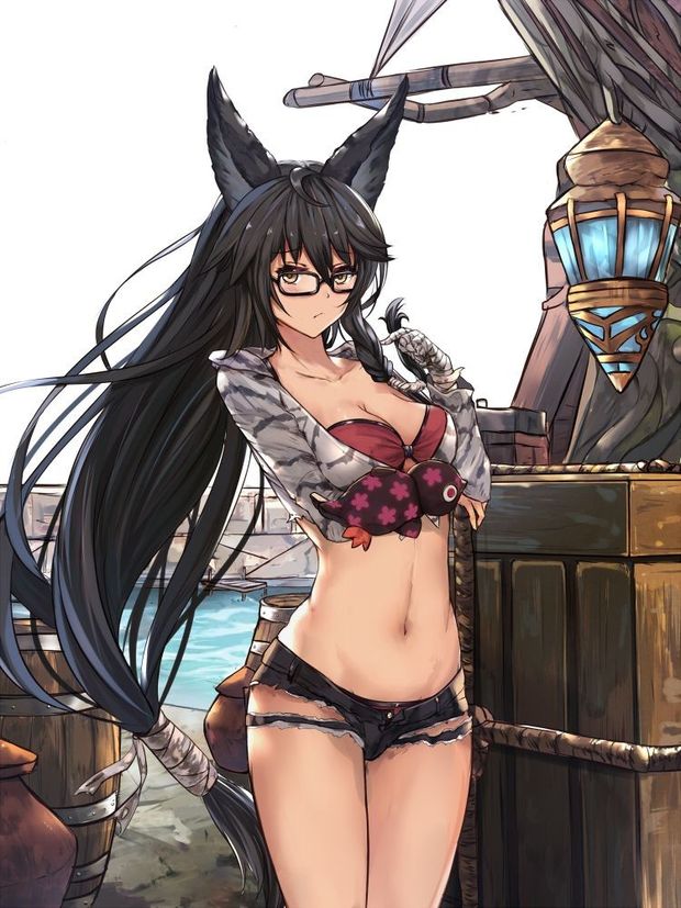hot half nude neko