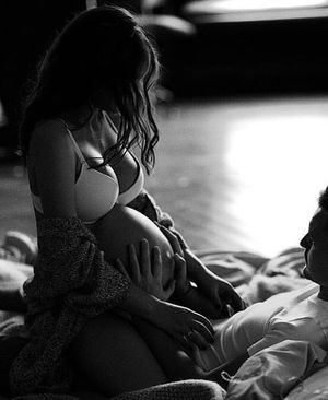 Loving hands on a beautiful belly.....