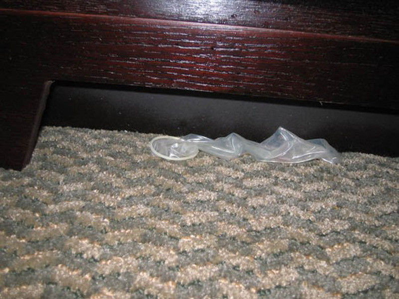 Under the cupboard