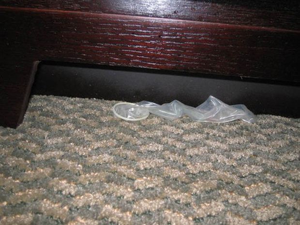 Under the cupboard