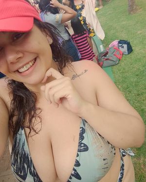 Cute Chubby with big tits in bikini