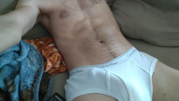 White undies cock bulge