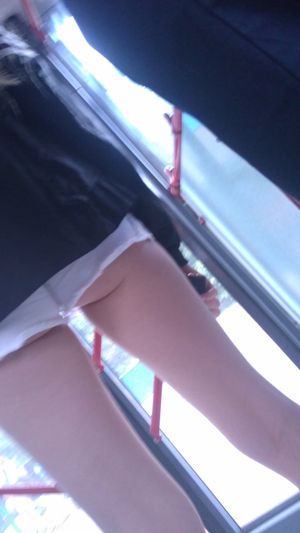 Sexy blonde with amazing ass. Pink sneakers