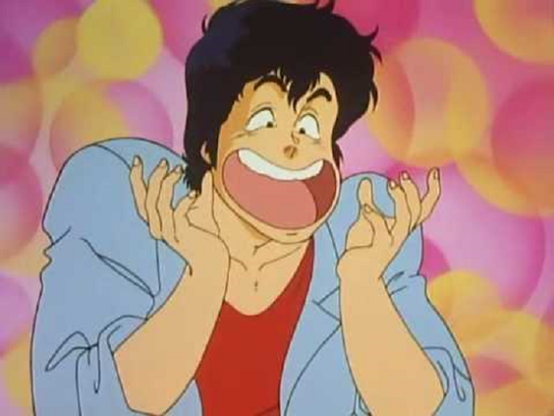 Perv face of Ryo Saeba from City Hunter anime