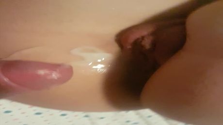 Cum on her delicious pussy