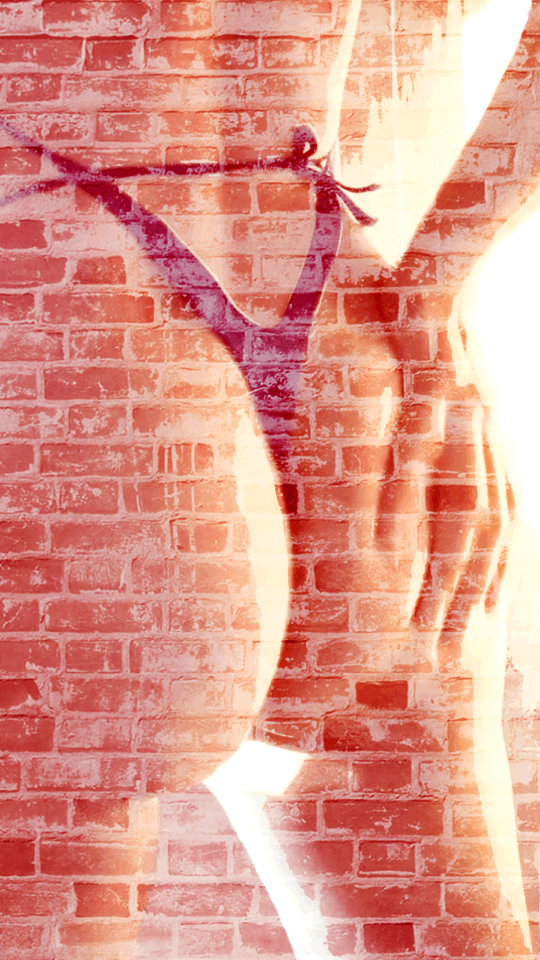 Ass on the wall