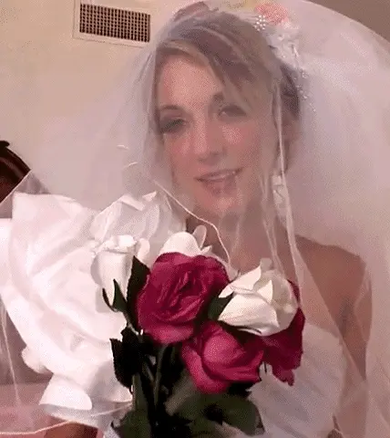 White bride cheating with 2 black guys