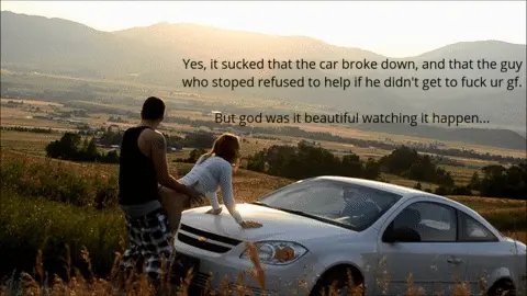 Gf pays for repairing the car with her body