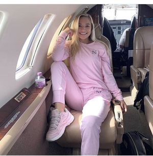 Hot blonde teen in pink