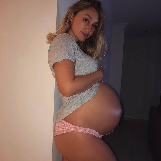 Bedroom eyes and a lovely belly.