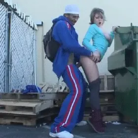 blacked behind the container
