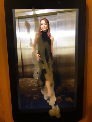 Asian slut get cum tribute