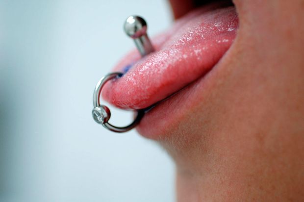 Tongue piercing