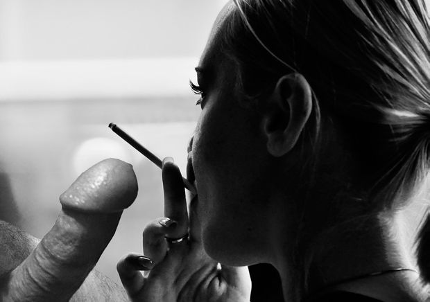 smoking blowjob