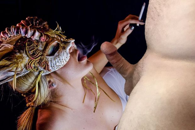 smoking blowjob