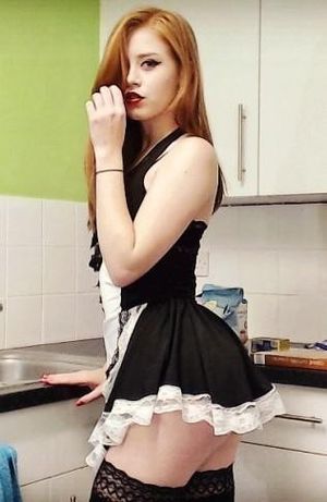 The Maid comes to watch Downton with us in costume