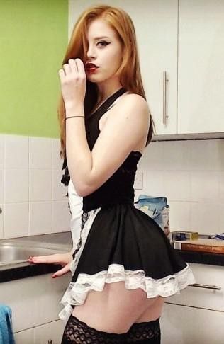 The Maid comes to watch Downton with us in costume