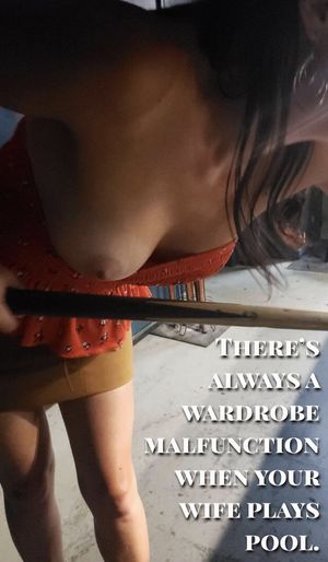 Soon she will be bent over the table getting fucked by someone else.