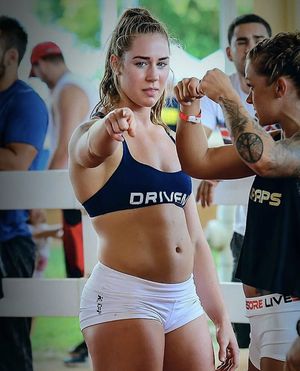 Brooke points to the lucky audience member that she’s going to bring back to the hotel and fuck