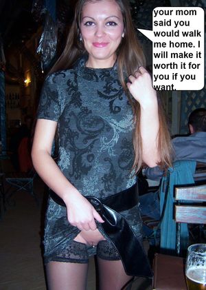 Mum's friends are welcoming to me since I walk out of the hot tub with nothing on they were all standing there.