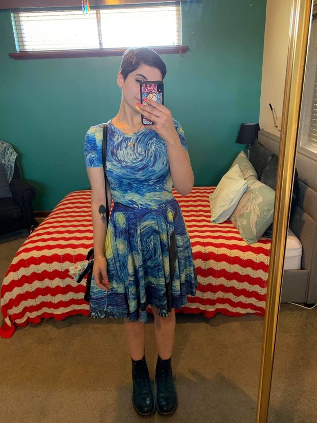 Cute short hair teen with amazing body